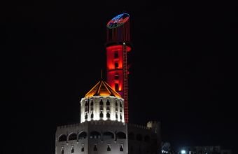 Ankaradakı Cümhuriyyət Qülləsində Azərbaycan bayrağı proyeksiya olunub