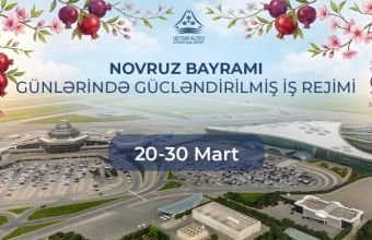 Bakı aeroportu Novruz bayramında gücləndirilmiş rejimdə fəaliyyət göstərəcək