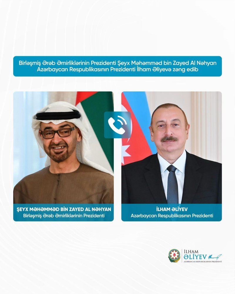 BƏƏ Prezidenti İlham Əliyevə zəng edib