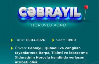 Cəbrayılın Horovlu kəndində əmək yarmarkası keçiriləcək