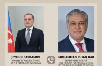 Ceyhun Bayramovla Məhəmməd İshaq Dar arasında telefon danışığı olub