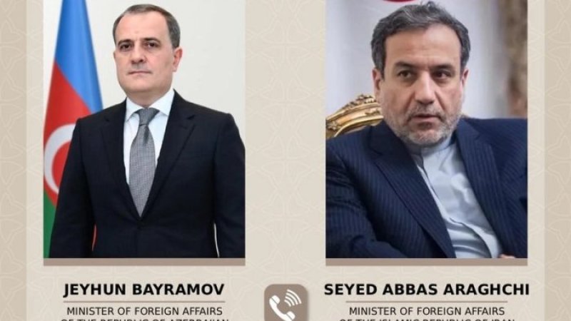 Ceyhun Bayramovla Abbas Əraqçi arasında telefon danışığı olub