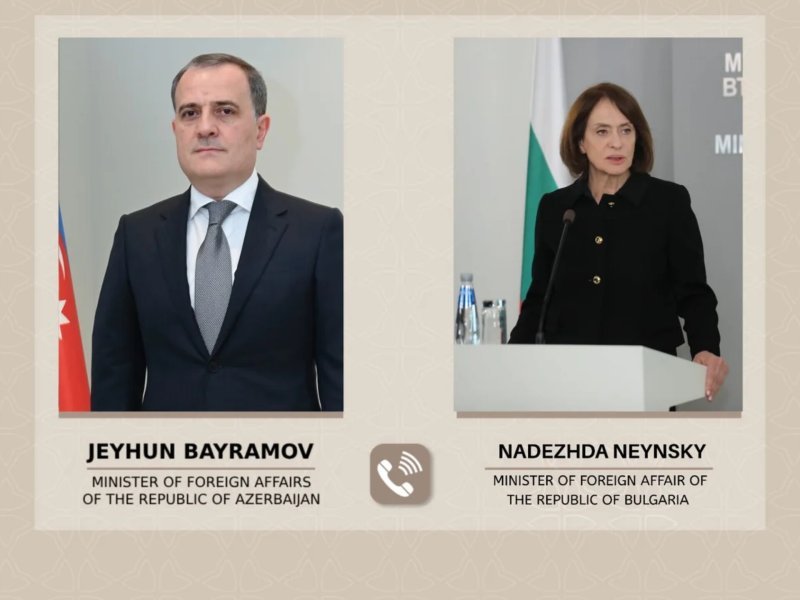 Ceyhun Bayramovla bolqarstanlı həmkarı arasında telefon danışığı olub