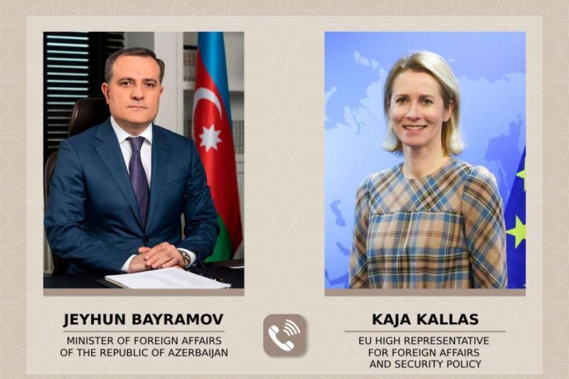 Ceyhun Bayramovla  Kaya Kallas arasında telefon danışığı olub