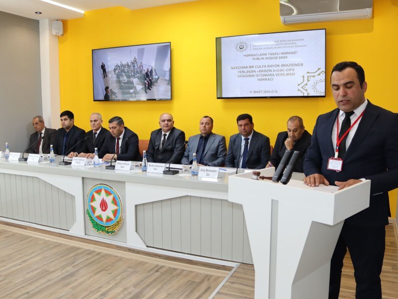 Culfa rayonunda yerləşən “Ərəzin II” gəc-gips yatağı üzrə hərrac keçirilib -