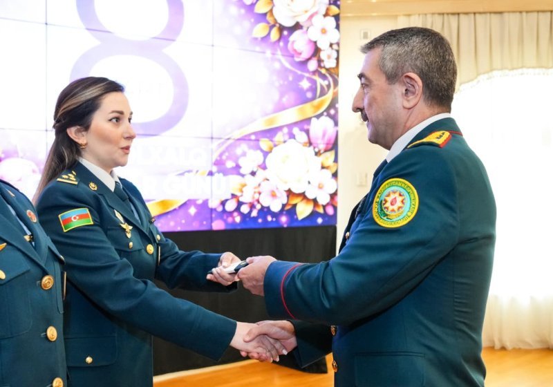 Dövlət Sərhəd xidmətinin qadın hərbi qulluqçuları təltif edilib -