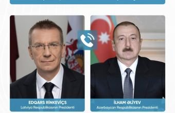 Edqars Rinkeviçs Prezident İlham Əliyevə zəng edib