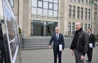 İlham Əliyev Şamaxı Avropa liseyinin yeni binasının açılışında iştirak edib -