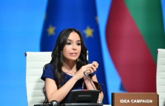 Leyla Əliyeva “Yaşıl enerji layihələri” sessiyasında çıxış edib