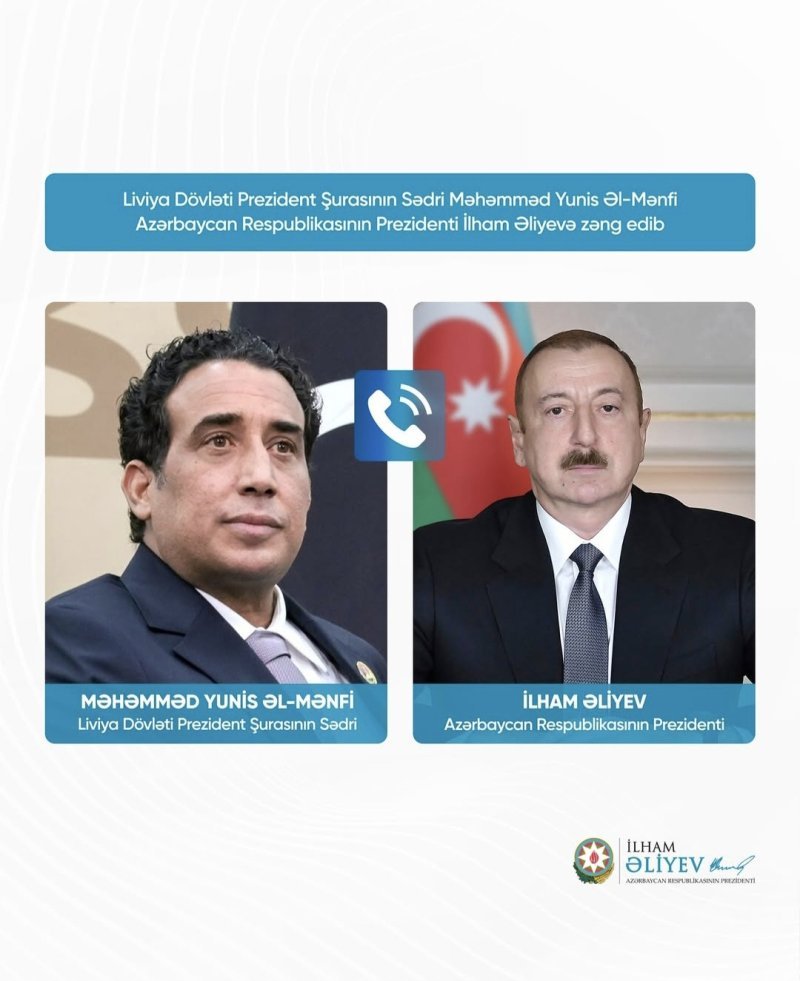 Liviya Dövləti Prezident Şurasının Sədri İlham Əliyevə zəng edib