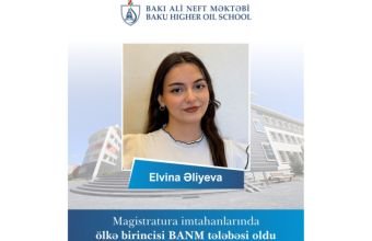 Magistratura imtahanında yeganə ölkə birincisi BANM tələbəsi olub