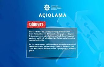 MEDİA: Azərbaycan-İran sərhədində hərbi texnikaların yerləşdirilməsi ilə bağlı paylaşımlar dezinformasiyadır