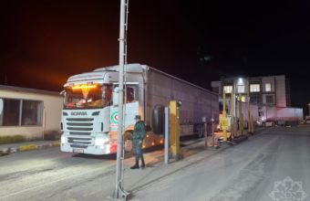 Rusiyanın İrana göndərdiyi humanitar yardım Azərbaycandan yola salınıb -