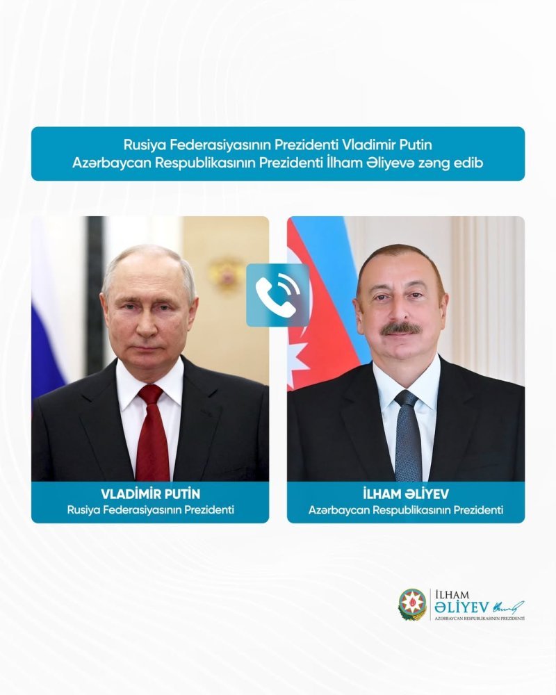 Vladimir Putin İlham Əliyevə zəng edib