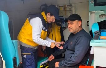 Xocavənd və Xocalıya yola salınan köç karvanını təcili tibbi yardım briqadaları müşayiət edib