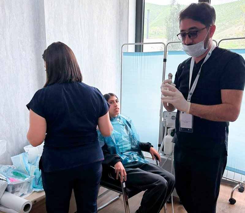 Ağdərədə ilk dəfə portativ stomatoloji qurğu tətbiq edilib