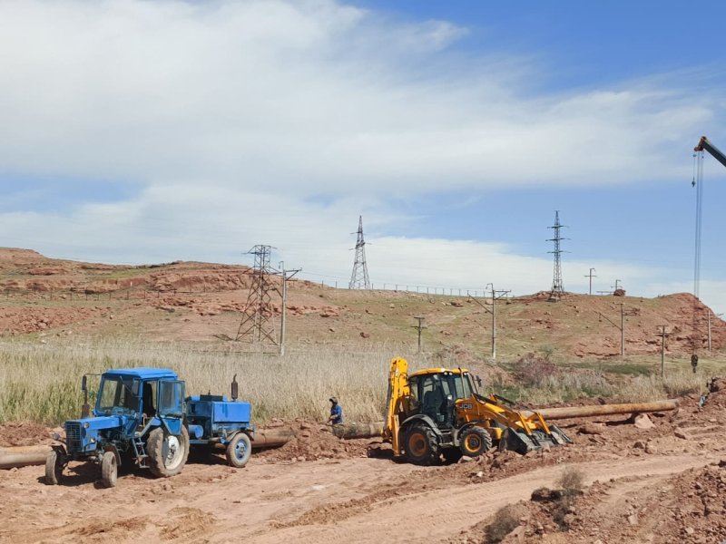 “Araz-1” nasos stansiyasının təzyiqli boru xəttində əsaslı təmir - bərpa işləri görülür -