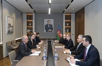 Ceyhun Bayramov İsveçrənin dövlət katibinin müavini ilə görüşüb