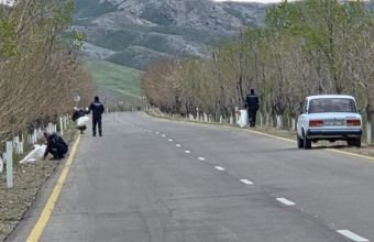 Əshabi-kəhf ziyarətgahına gedən avtomobil yolunda təmizlik aksiyası keçirilib -