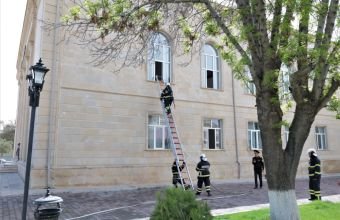 FHN Naxçıvan Kitabxanasında mülki müdafiə məşqi keçirib -