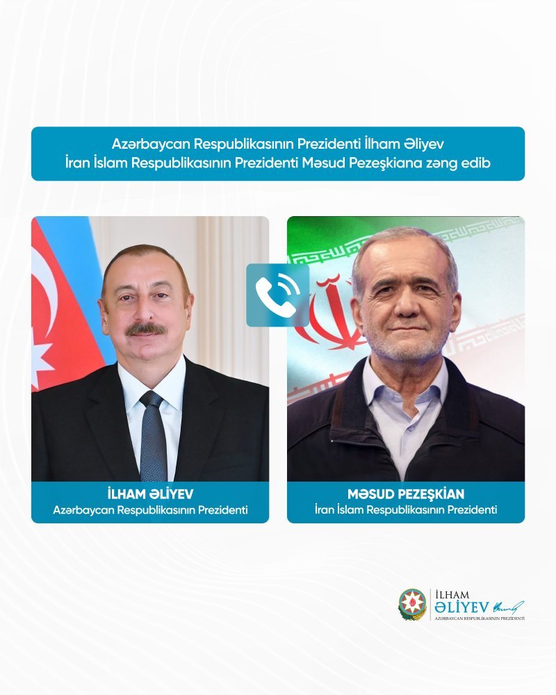 İlham Əliyev Məsud Pezeşkiana zəng edib