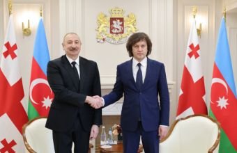 İlham Əliyevin  İrakli Kobaxidze ilə təkbətək görüşü olub -