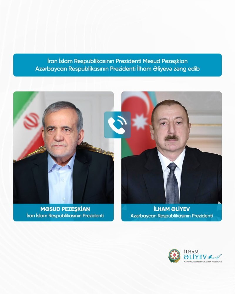İlham Əliyevlə Məsud Pezeşkian arasında telefon danışığı baş tutub
