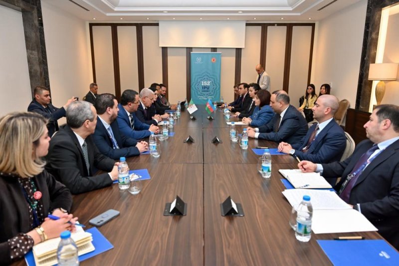 Sahibə Qafarova İstanbulda əlcəzairli həmkarı ilə görüşüb