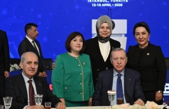 Sahibə Qafarova Türkiyə Prezidenti ilə görüşdə iştirak edib