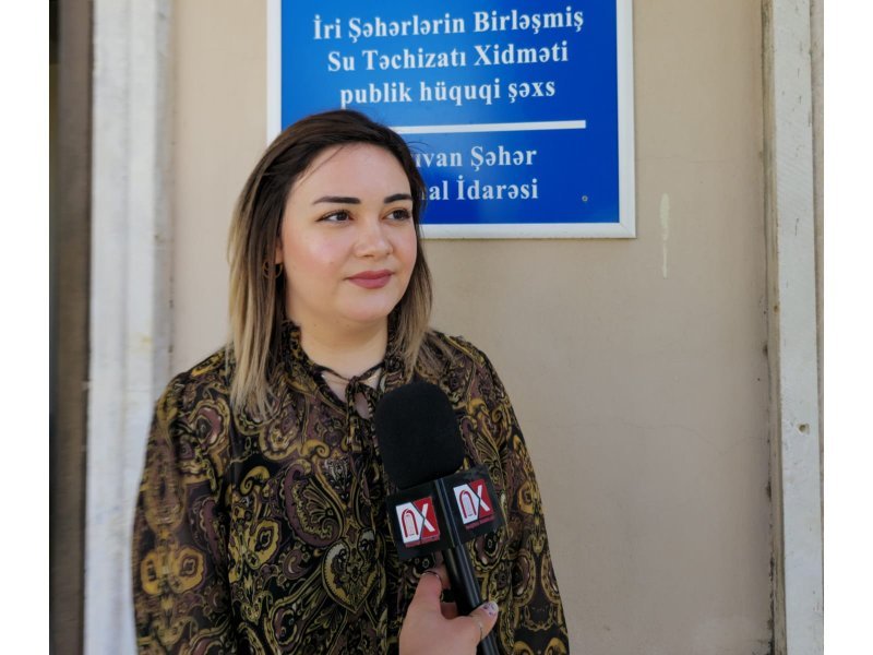 Şöbə rəisi: Naxçıvanda 3 aya 1,7 km su-kanalizasiya xətti çəkilib