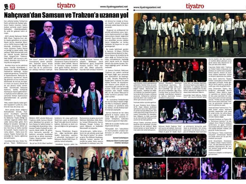 Türkiyə mediasında  Naxçıvan teatrı ilə bağlı məqalə dərc olunub