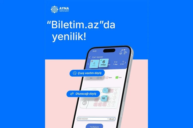 AYNA: "Biletim.az" portalına yeni funksiya əlavə olunub