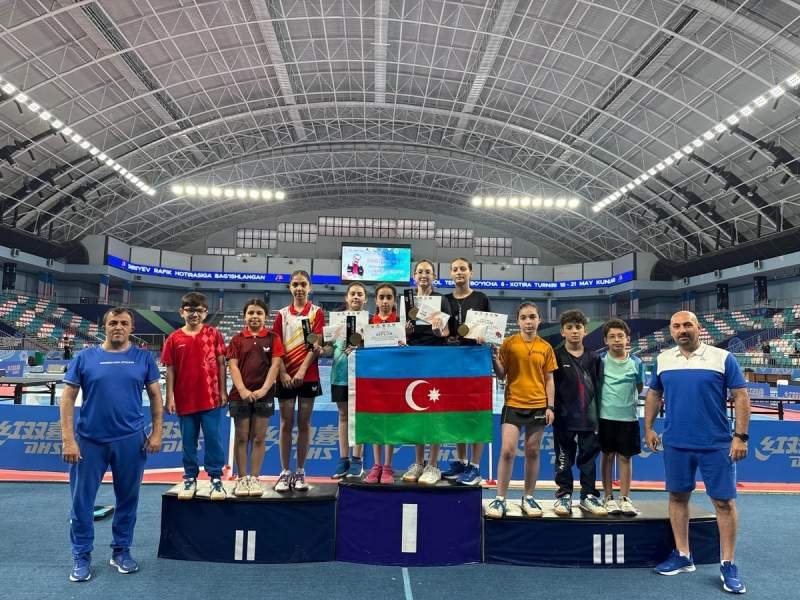 Azərbaycan stolüstü tennisçiləri Özbəkistanda beynəlxalq turnirdə 4 medal əldə ediblər