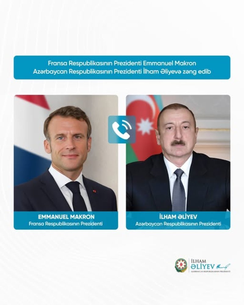 Emmanuel Makron İlham Əliyevə zəng vurub