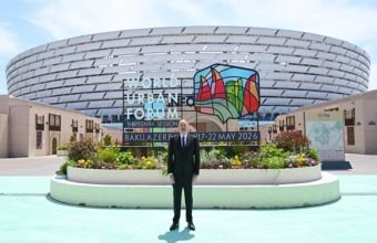İlham Əliyev Bakı Olimpiya Stadionunun ərazisində WUF13 ilə bağlı görülən işlərlə tanış olub -