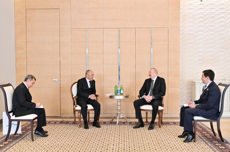 İlham Əliyev  Deryageldi Orazovu qəbul edib -