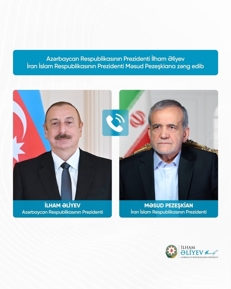 İlham Əliyev Məsud Pezeşkianla telefonla danışıb