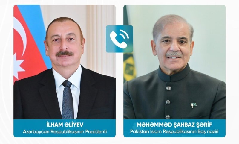 İlham Əliyev Şahbaz Şəriflə telefon danışığı aparıb