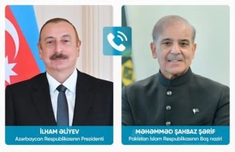 İlham Əliyev Şahbaz Şəriflə telefon danışığı aparıb