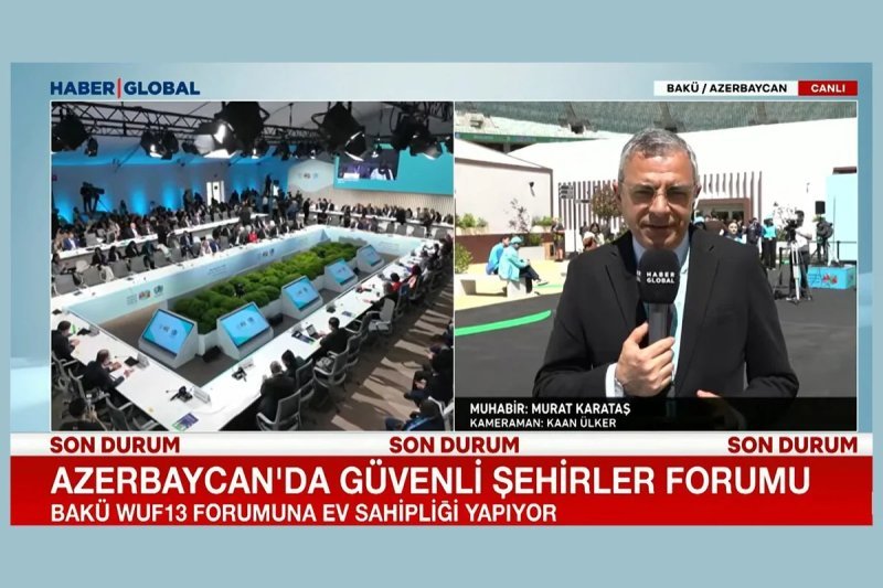 Türkiyənin "Haber Global" kanalı WUF13-un ikinci günündən videoreportaj hazırlayıb -