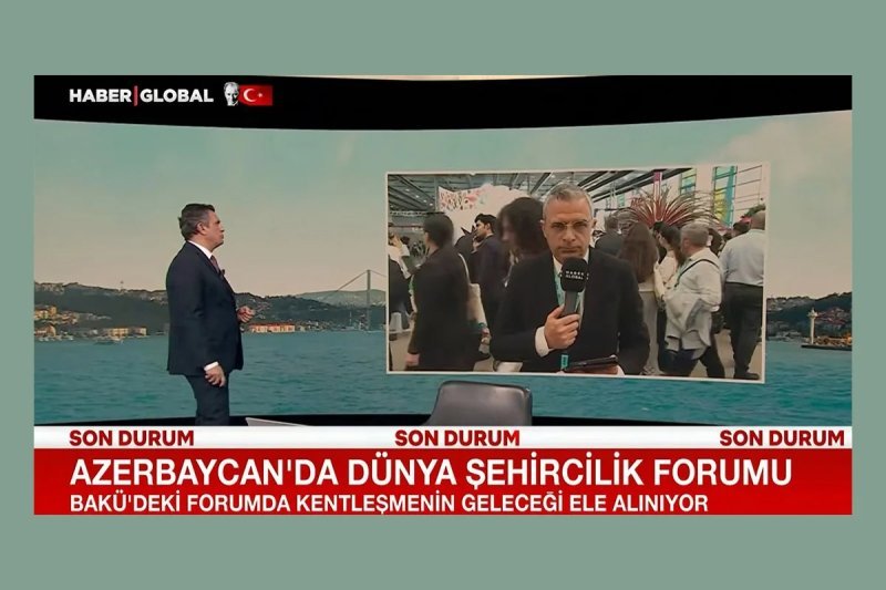 Türkiyənin "Haber Global" kanalı WUF13-ün üçüncü günündən videoreportaj hazırlayıb