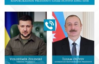 Zelenski İlham Əliyevə zəng edib