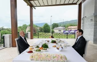 Azərbaycan və Türkmənistan prezidentləri Şuşada birgə nahar ediblər