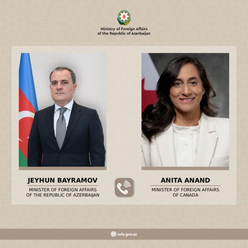 Ceyhun Bayramovla Anita Anand arasında telefon danışığı olub