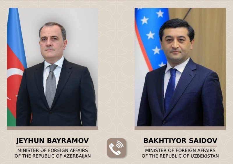 Ceyhun Bayramovun özbəkistanlı həmkarı ilə telefon olub