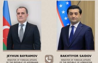 Ceyhun Bayramovun özbəkistanlı həmkarı ilə telefon olub