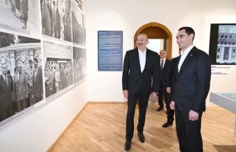 Dövlət başçıları Şuşada "Heydər Əliyev və Qarabağ" sərgisi ilə tanış olublar -