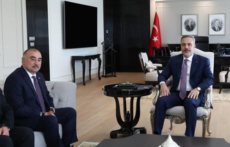 Hakan Fidan Azərbaycanın Türkiyədəki səfiri ilə görüşüb
