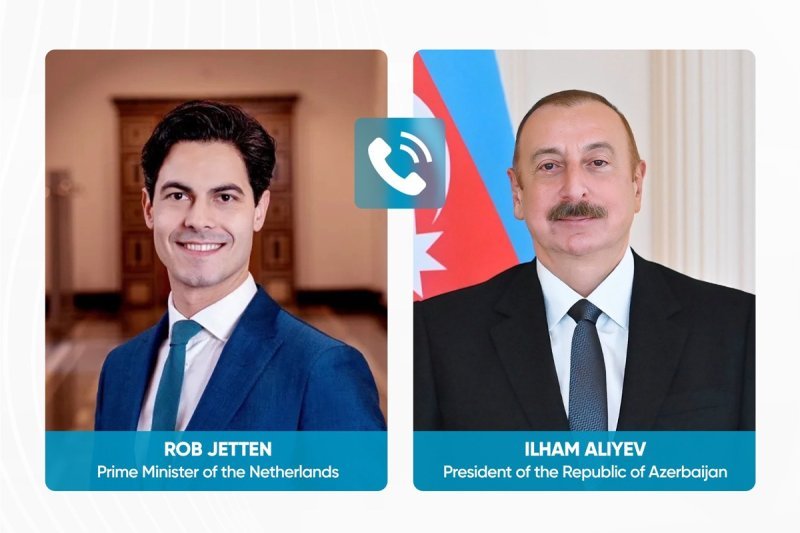 İlham Əliyev Niderlandın Baş naziri ilə telefon danışığı aparıb