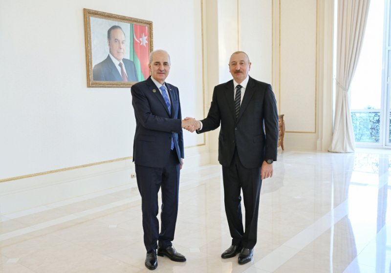 İlham Əliyev Numan Kurtulmuşun rəhbərlik etdiyi heyəti qəbul etdi -
